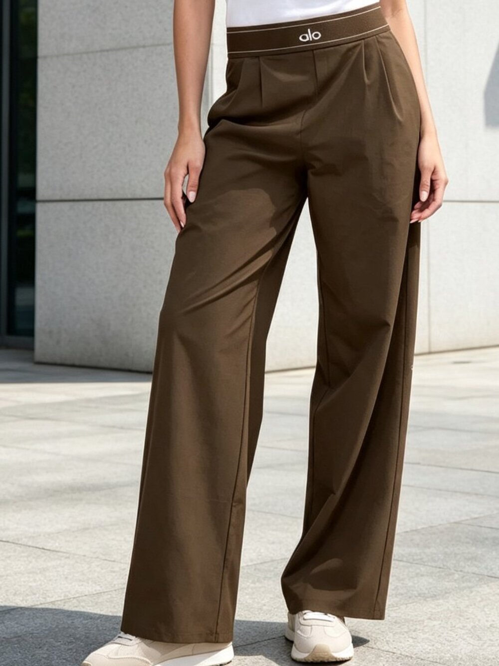 ALO Yoga🧣 Suit Up Trouser Coffee Brown (Regular) Relaxed Fit🥾